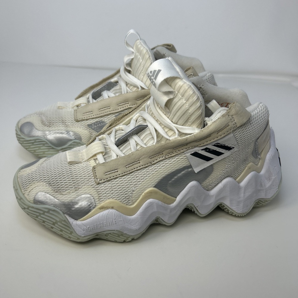Adidas Exhibit B Mid Candace Parker Off White Basketball Shoes Women's Size 6